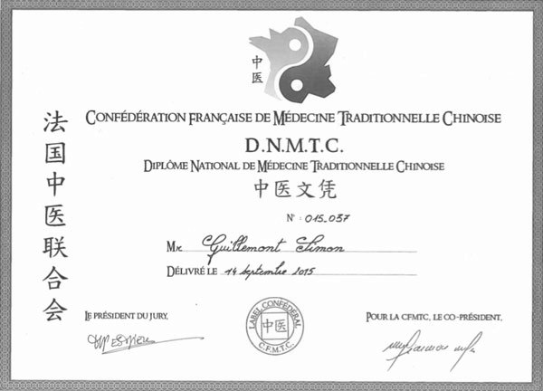 Diplôme National de Médecine Chinoise